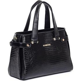 Armine 172 Siyah Croco Baskılı Kadın Çanta