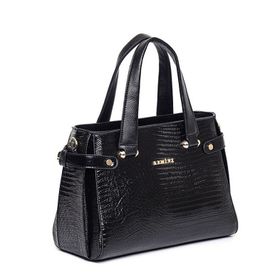 Armine 172 Siyah Croco Baskılı Kadın Çanta
