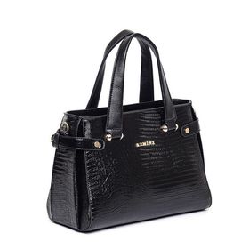 Armine 172 Siyah Croco Baskılı Kadın Çanta