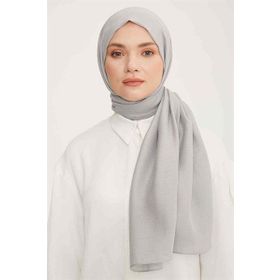 Armine 2-23017 Trend Açık Gümüş Düz Renk Pırıltı Şal