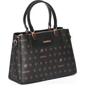 Armine 206 Siyah Baskılı Kadın Çanta