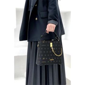 Armine 222 Siyah Baskılı Kadın El Çantası