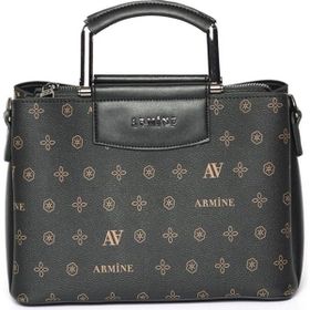 Armine 223 Siyah Baskılı Kadın Çanta