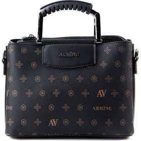 Armine 223 Siyah Baskılı Kadın Çanta