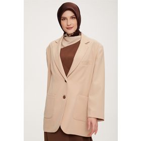 Armine 22K5003 Koyu Bej Kadın Ceket