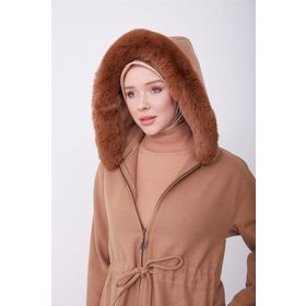Armine 23K7226 Camel Kadın Kaban