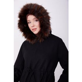 Armine 23K7226 Siyah Kadın Kaban