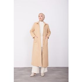 Armine 23K8607 Bej Kadın Manto