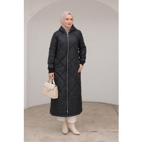 Armine 24KT710 Trend Kol Ucu Ribana ve Kemer Detaylı Siyah Mont