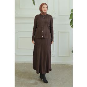 Armine 24KTD600 Trend Kahve Etekli Triko Takım