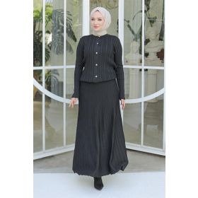 Armine 24KTD600 Trend Siyah Etekli Triko Takım
