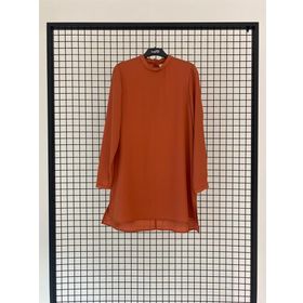 Armine 25YT4100 Trend Asimetrik Kesim Kurtarıcı Oranj Tunik