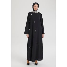 Armine 25YT905 Trend Taş Detaylı Salaş Kesim Siyah Elbise