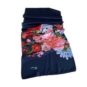 Armine 3611-03 Lacivert Çiçek Desen Şal