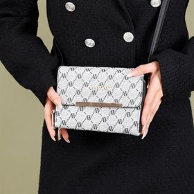 Armine 381 Gri Noktalı Renete Kadın Çapraz Çanta