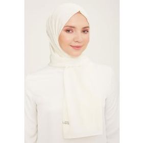 Armine 4-100 Kırık Beyaz Kalpli Şal