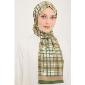 Armine 4713-16 Yeşil Vizon Ekose Desen Şal