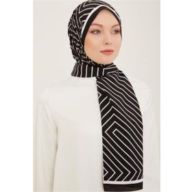 Armine 5761-01 Trend Defne Siyah Beyaz Şal
