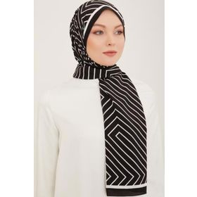 Armine 5761-01 Trend Defne Siyah Beyaz Şal