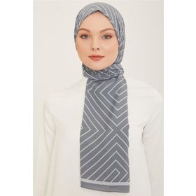 Armine 5761-06 Trend Defne Gri Beyaz Şal