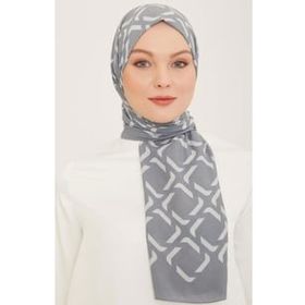 Armine 5762-06 Trend Defne Gri Beyaz Şal