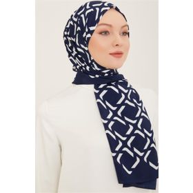 Armine 5762-10 Trend Defne Lacivert Beyaz Şal