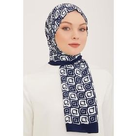 Armine 5763-10 Lacivert Beyaz Şal