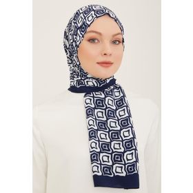 Armine 5763-10 Lacivert Beyaz Şal