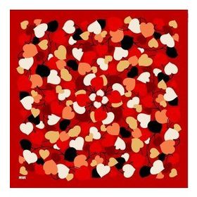 Armine 6083-10 Soft Kırmızı Desenli Eşarp