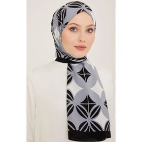 Armine 6347-2-01 Gri Beyaz Şal