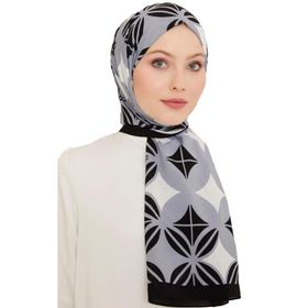 Armine 6347-2-01 Gri Beyaz Şal