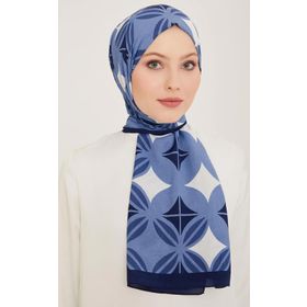 Armine 6347-2-25 Mavi Beyaz Şal