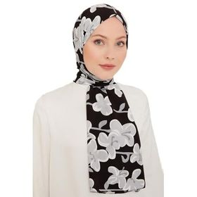 Armine 6348-02 Siyah Gri Şal