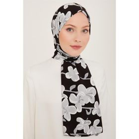 Armine 6348-02 Siyah Gri Şal