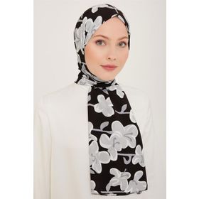 Armine 6348-02 Siyah Gri Şal