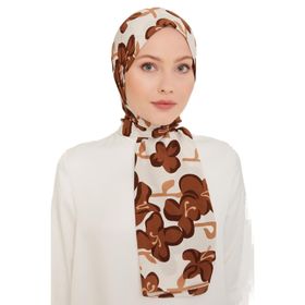Armine 6348-03 Kahverengi Beyaz Şal