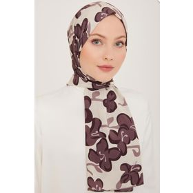 Armine 6348-23 Mürdüm Krem Şal
