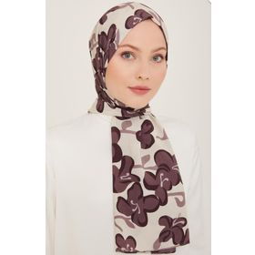 Armine 6348-23 Mürdüm Krem Şal