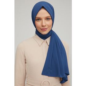 Armine 70x200 Koyu Indigo Trend Medine Ipeği Şal