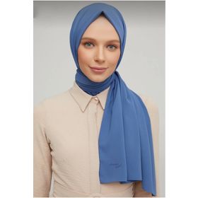 Armine 70x200 Koyu Indigo Trend Medine Ipeği Şal