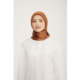 Armine 802 Trend Kahve Düz Renk Jan Jan Şifon Eşarp