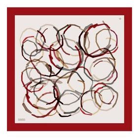 Armine 8902-04 Bordo Desenli Tivil İpek Eşarp