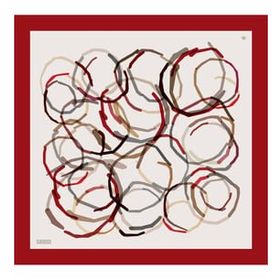 Armine 8902-04 Bordo Desenli Tivil İpek Eşarp