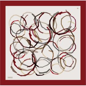 Armine 8902-04 Bordo Desenli Tivil İpek Eşarp