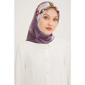 Armine 8920-39 Lila Bulut Desen Sura İpek Eşarp