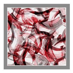 Armine 8932-05 Gri Batik Desen Tivil İpek Eşarp