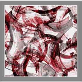 Armine 8932-05 Gri Batik Desen Tivil İpek Eşarp