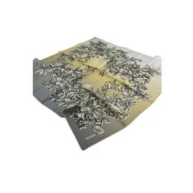 Armine 8938-21 Gümüş Sarı Çiçek Desenli Sura İpek Eşarp