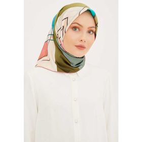 Armine 8939-54 Fuşya Desenli Tivil İpek Eşarp