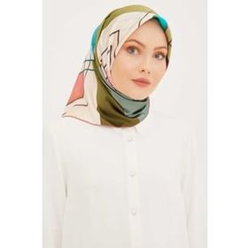 Armine 8939-54 Fuşya Desenli Tivil İpek Eşarp